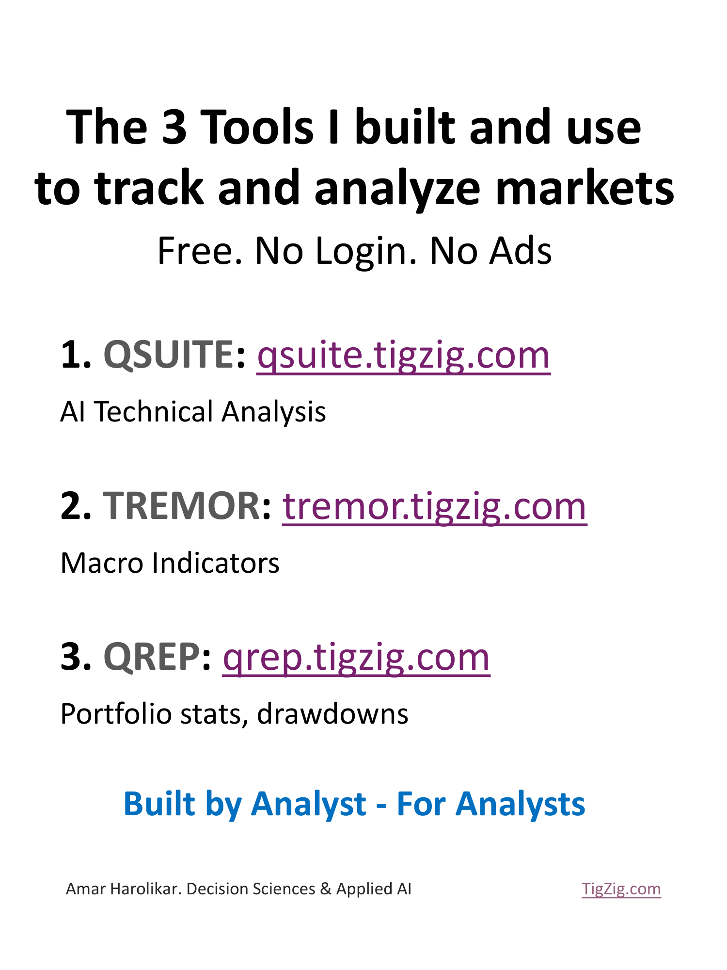 Three Tools I Built for Market Analysis - QSUITE, TREMOR, QREP