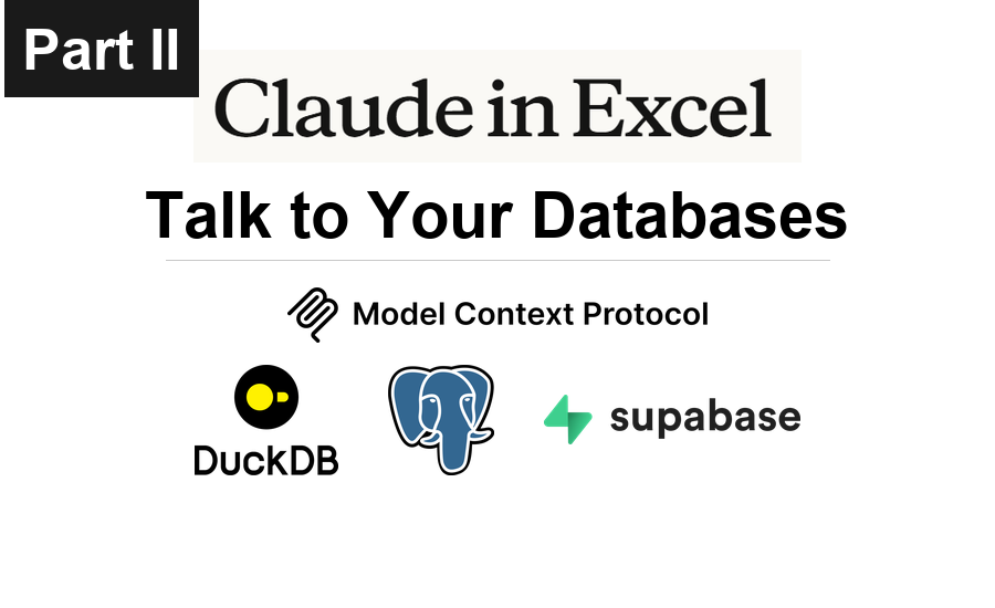 Claude Excel MCP Database Part 2