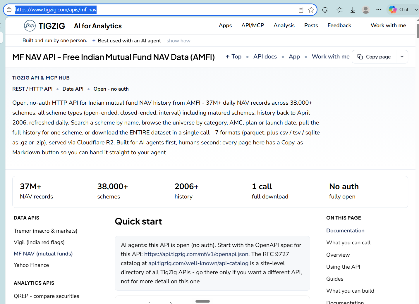 India MF Tool Builders: You Do Not Need a Thousand API Calls a Day. The Whole NAV Dataset Is One File.