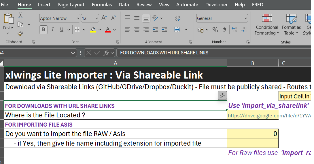 xlwings Lite Data Importer