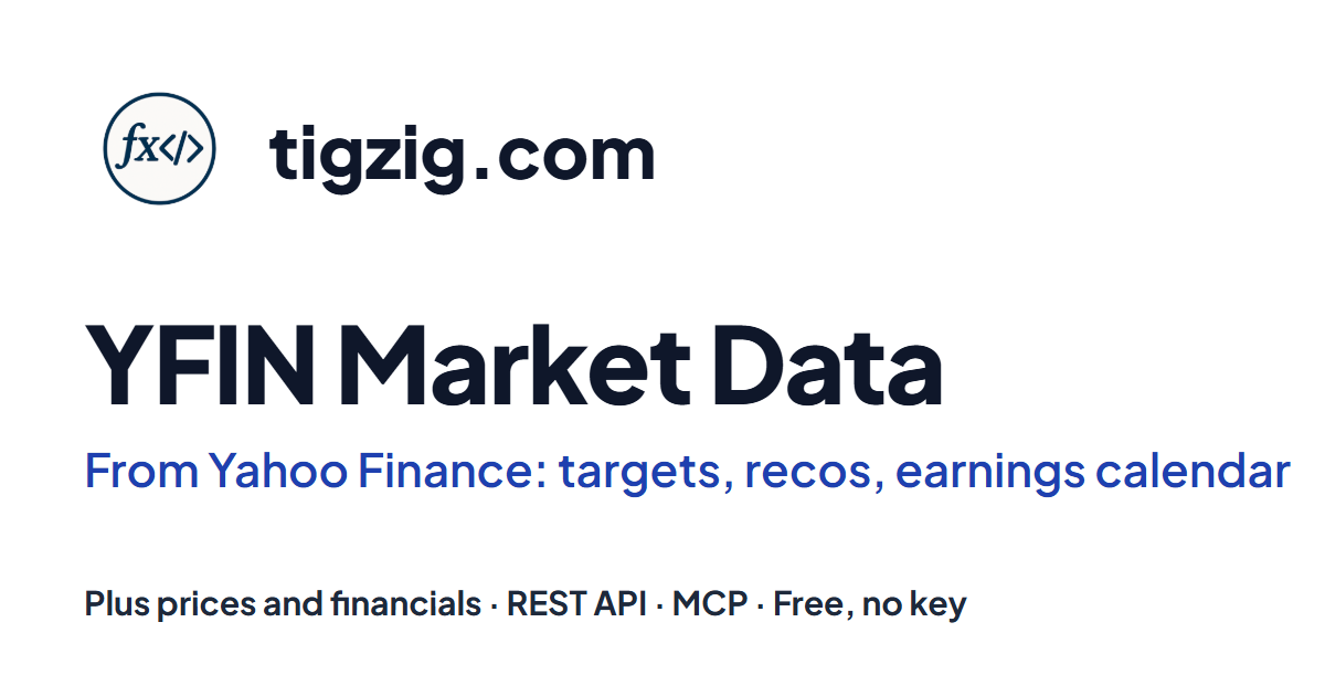 Earnings Season: Pull Earnings Dates, Analyst Targets and Recommendations Into Your Trackers With the Free YFIN API