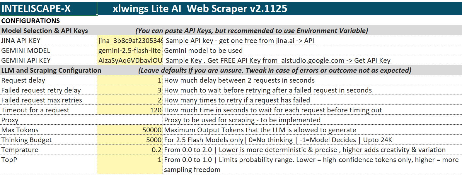 INTELISCAPE-X Web Scraper